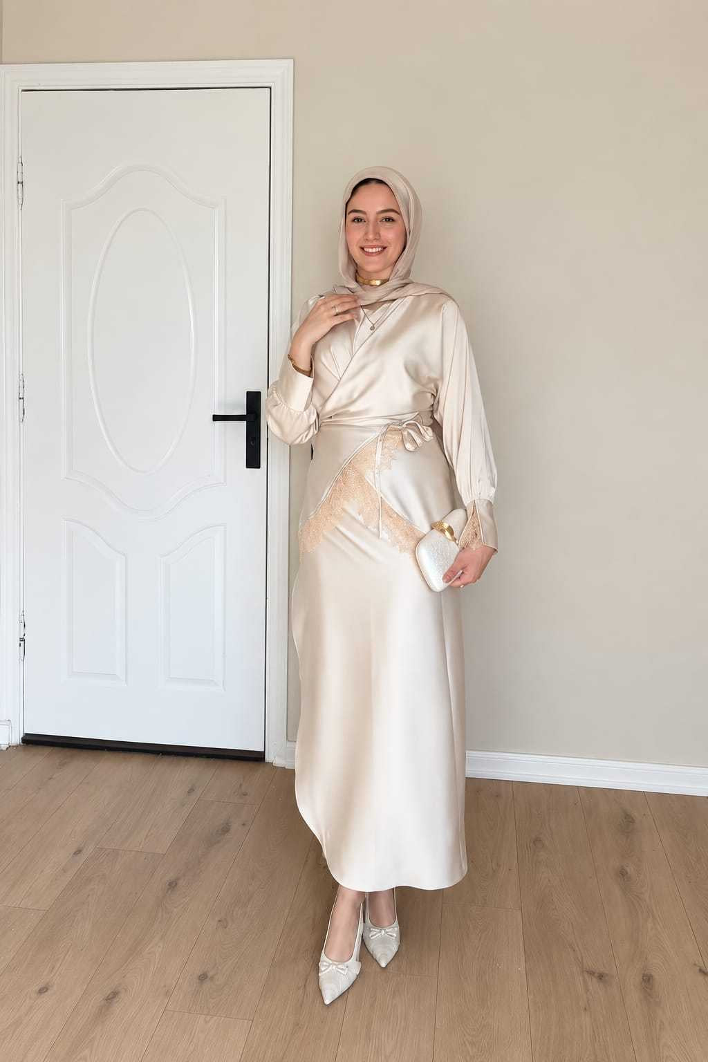 Galaxy Wrapped Suit - Beige