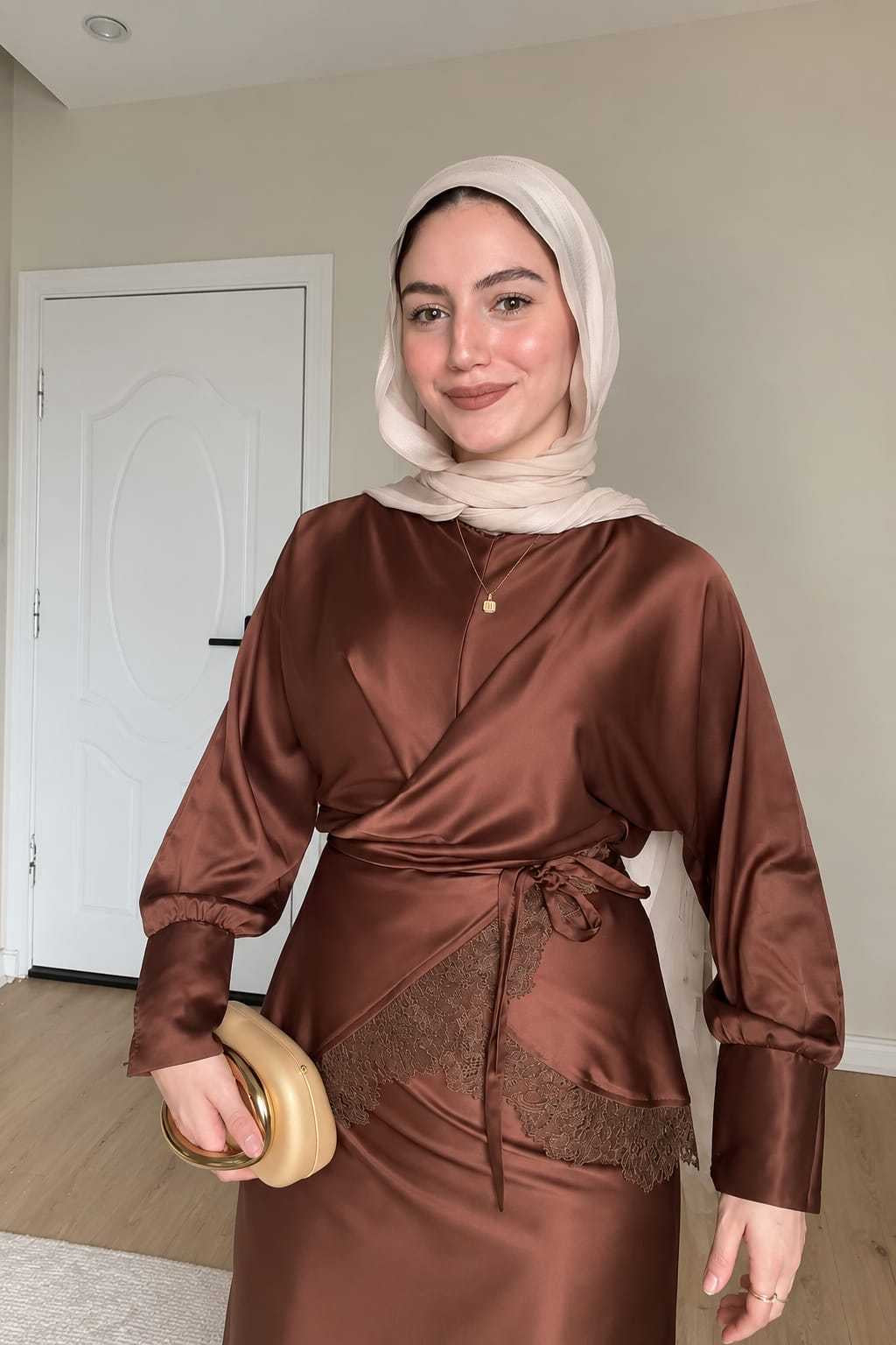 Galaxy Wrapped Suit - Brown