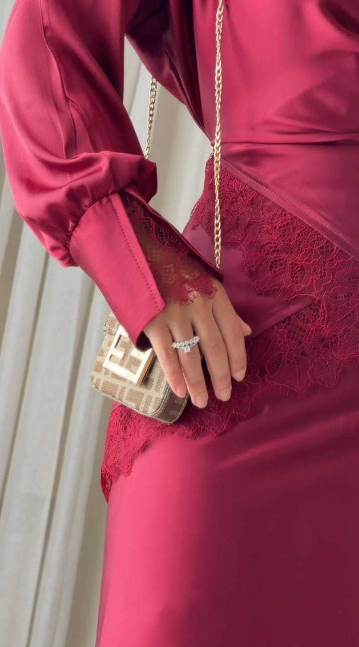 Galaxy Wrapped Suit - Burgundy