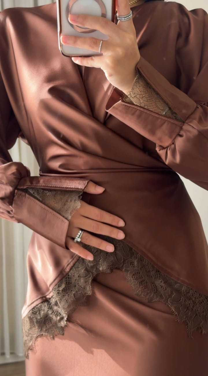 Galaxy Wrapped Suit - Brown