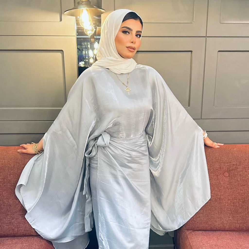 Silver shimmery suit