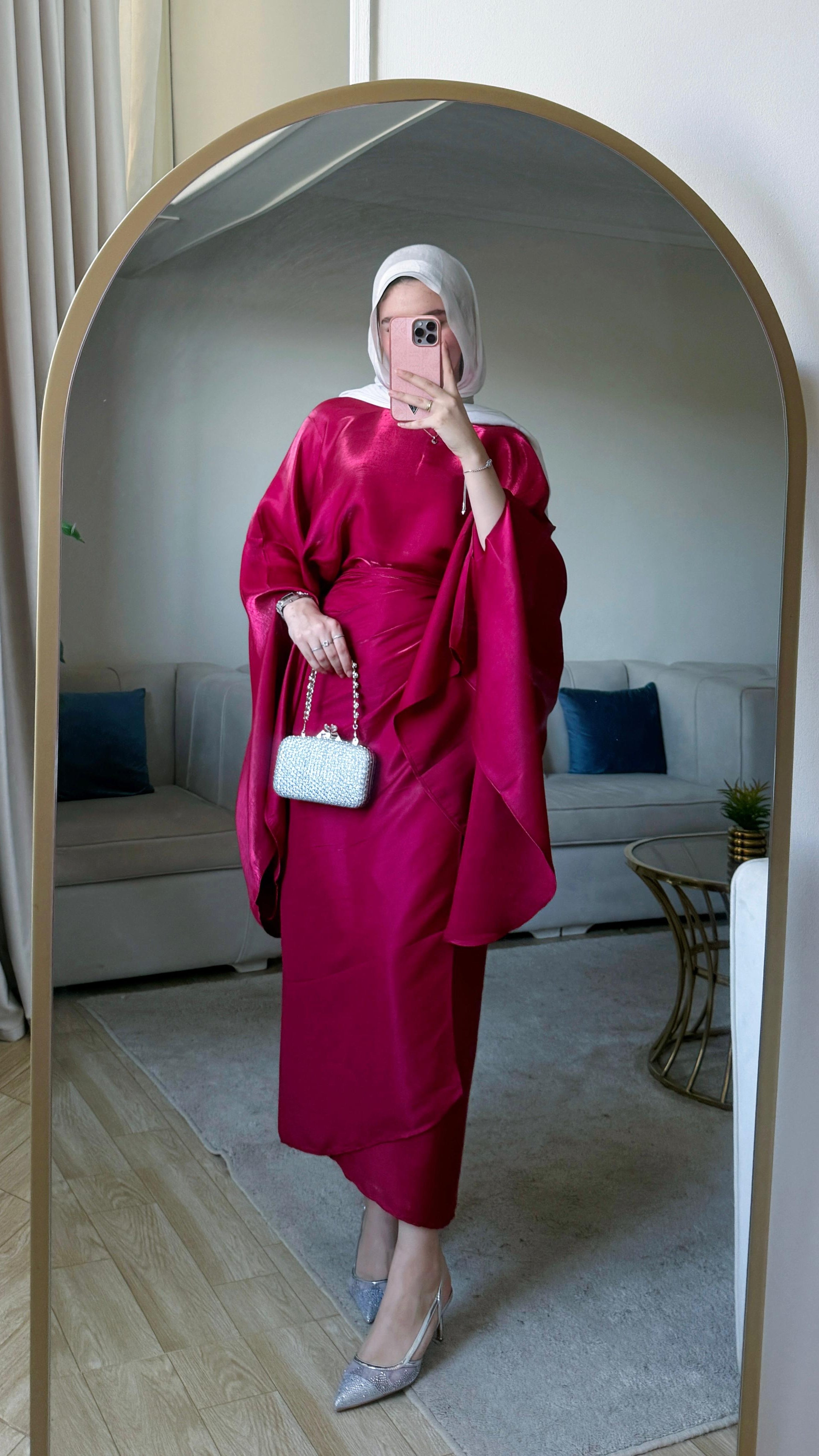 Burgundy shimery suit