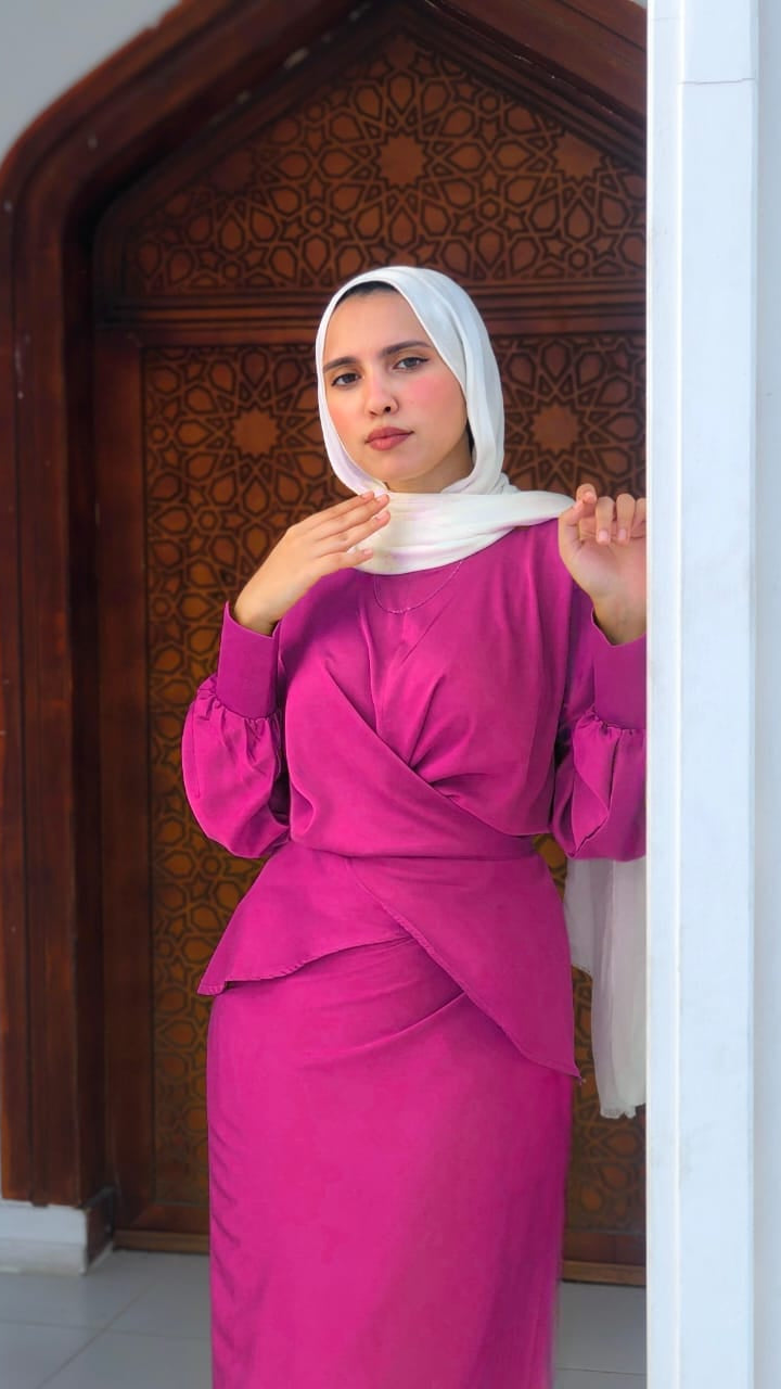 Fuchsia Galaxy wrapped suit