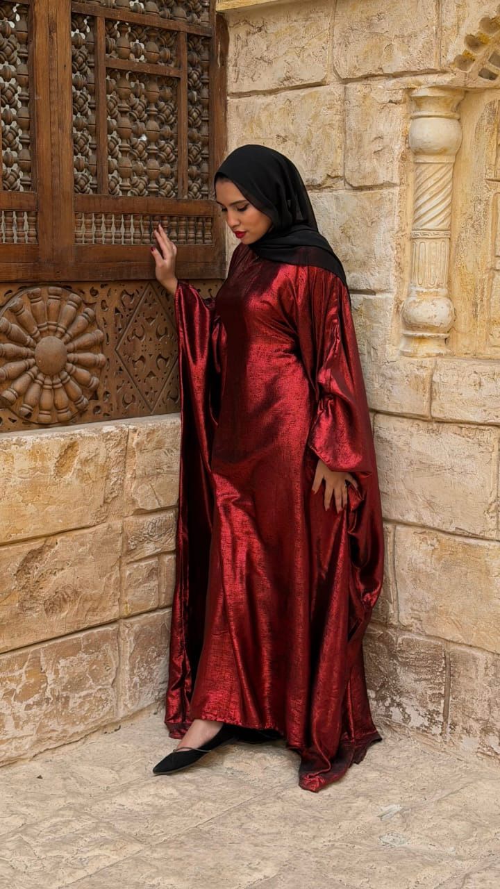 Luxury Burgundy Abaya