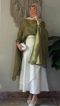 Olive shimmery blouse