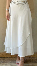 White satin skirt