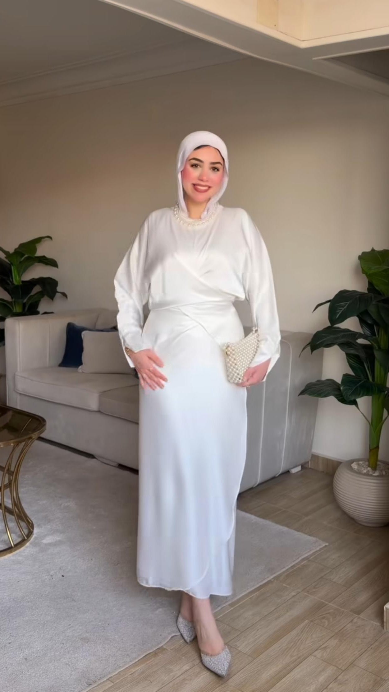 White galaxy wrapped suit