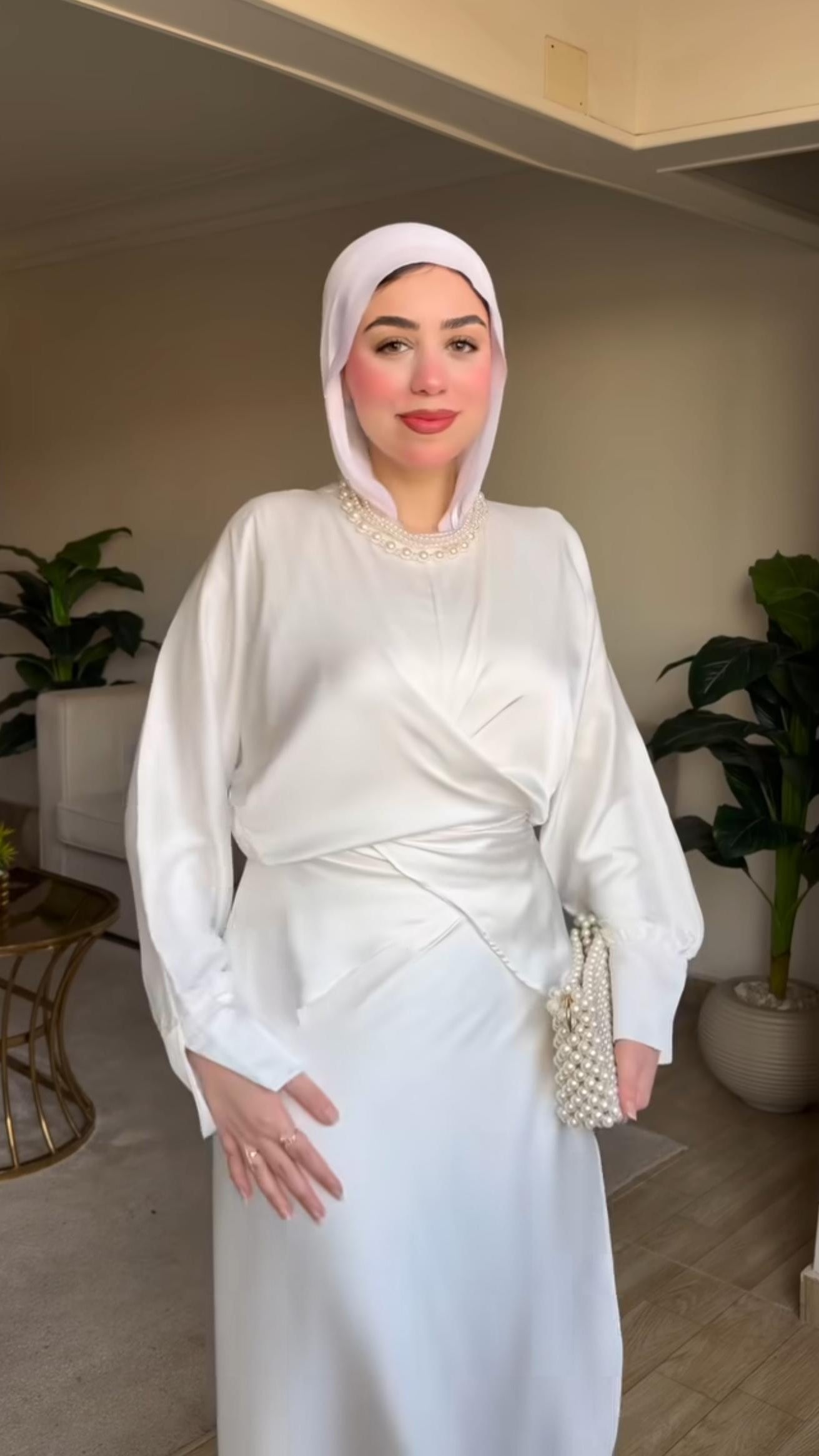 White galaxy wrapped suit