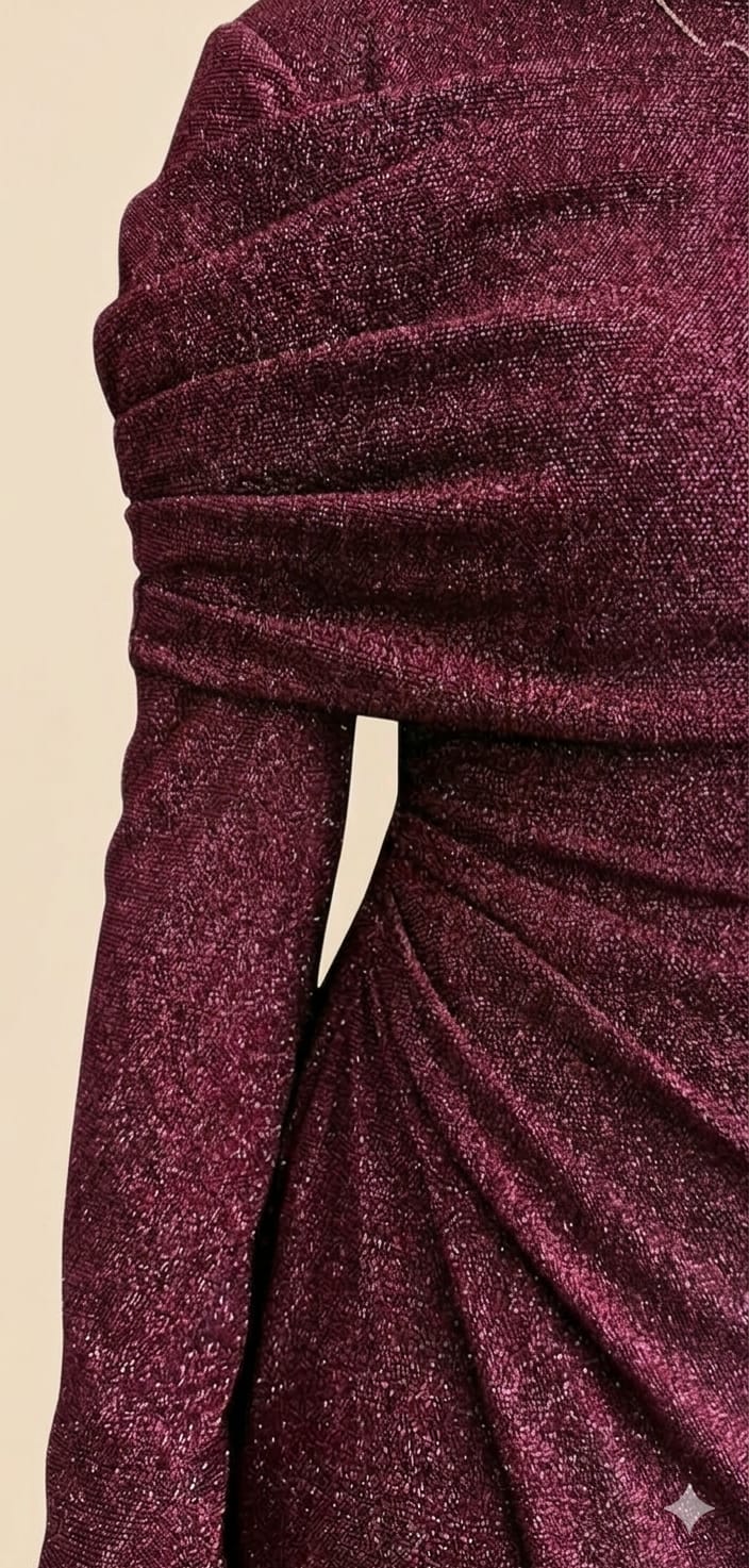 Burgundy Shiny dress