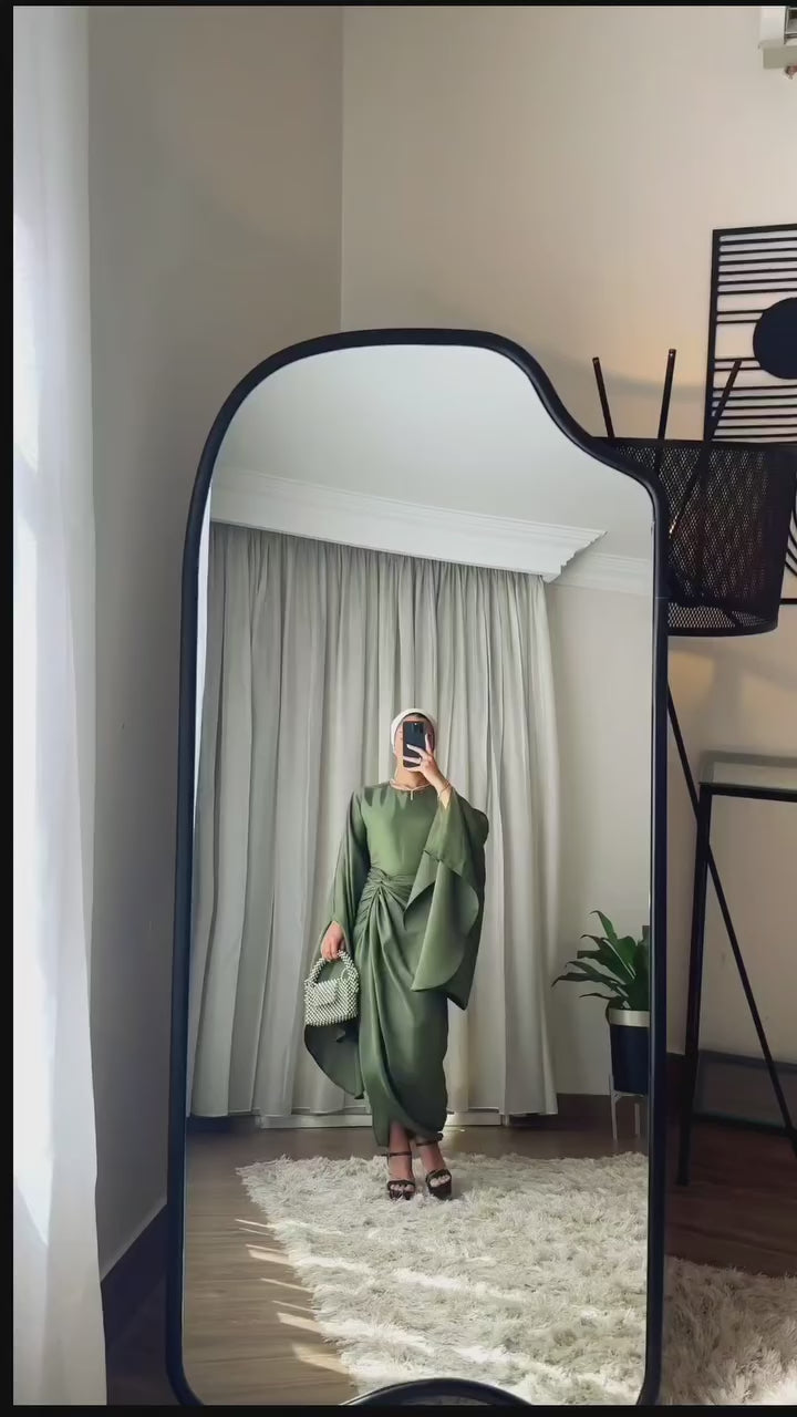 Olive shimmery suit
