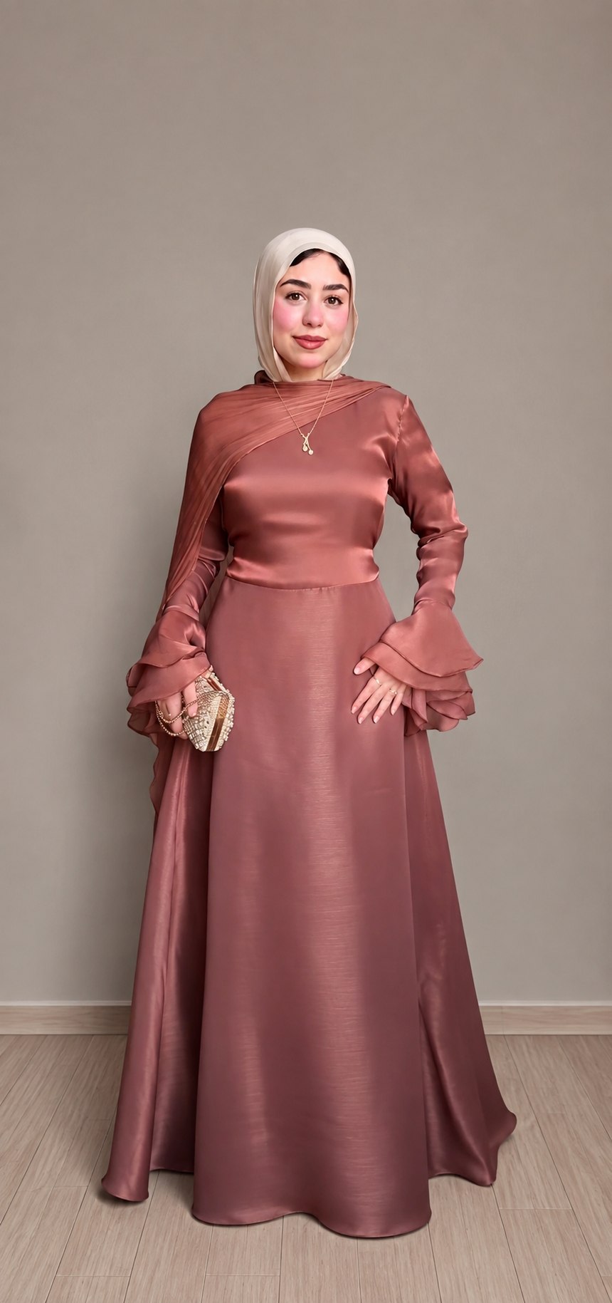 Brown Flurry Dress