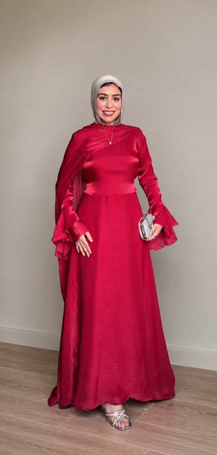 Burgundy Flurry Dress